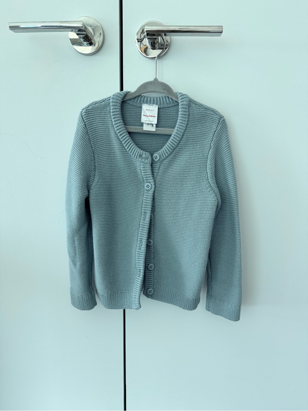 Hanna Andersson Textured Sweater Cardigan North Air 3T